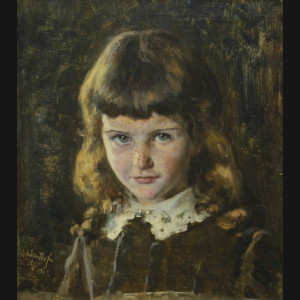 Carl Wentorf. Portræt af barn, 1909. 42x37cm.