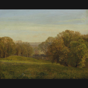 Janus Lacour. Landskab, 1866. 30x37cm.