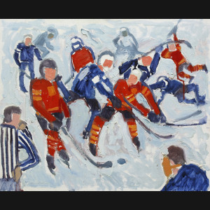 Lisbet Olrik. Ishockey, 1968. 45x55cm.
