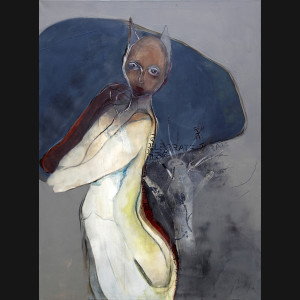 Ljudmila Vodopic. “The Cat Woman”, 2018. 118x88cm.
