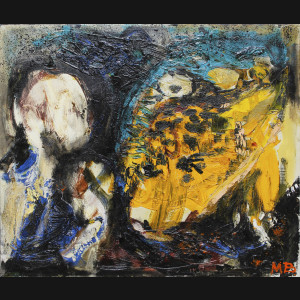 Mogens Balle. “Ukendt væsen”, 1968. 46x56cm.