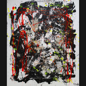 Rosita Engly. Komposition, ca. 2015. 120x100cm.